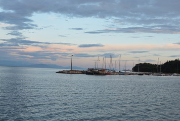 sailboat at sunset