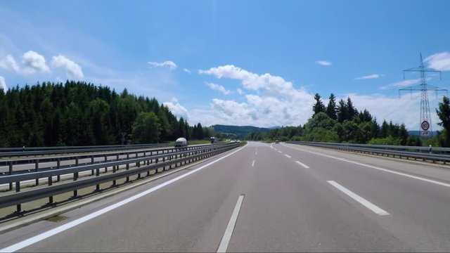 Car driving on the autobahn