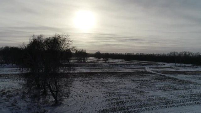 Delicious winter landscape from Above