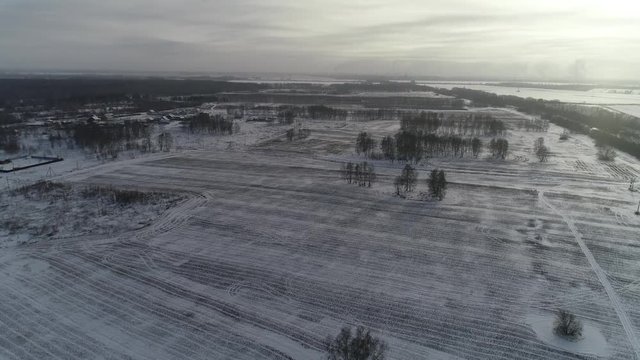 Delicious winter landscape from Above