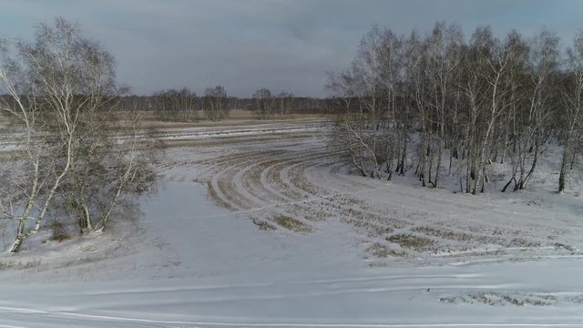Delicious winter landscape from Above