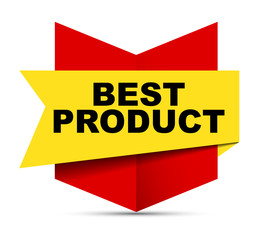 red vector banner best product