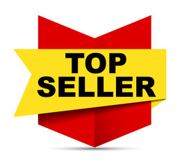red vector banner top seller