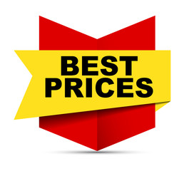 red vector banner best prices