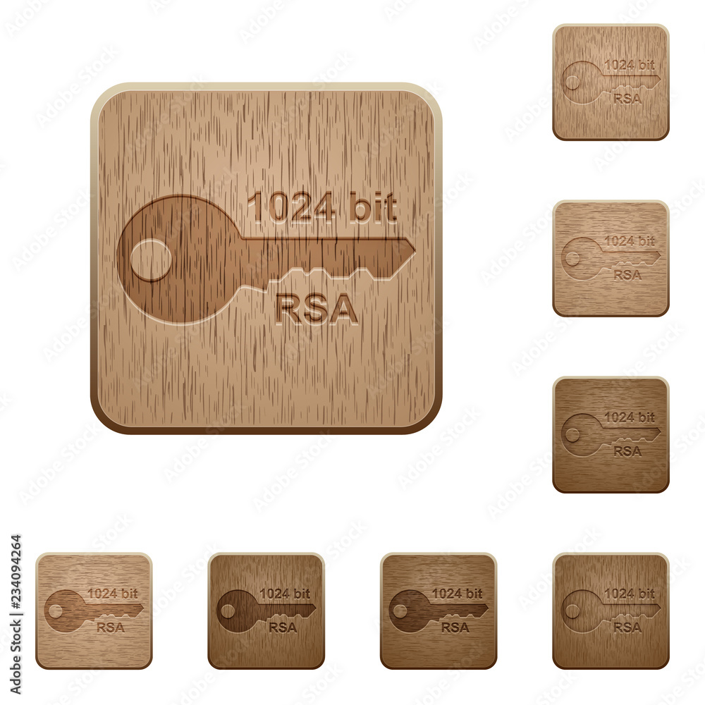 Poster 1024 bit rsa encryption wooden buttons