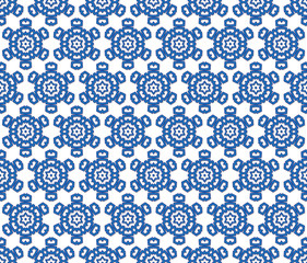 blue background with abstract snowflakes
