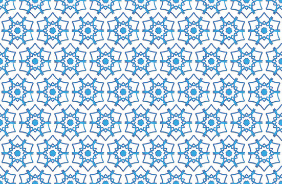 hexagon abstract blue snowflakes