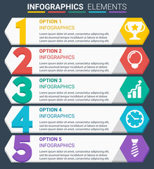 INFOGRAPHICS element design the number top five(Multiple Values)