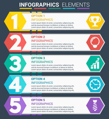 INFOGRAPHICS element design the number top five(Multiple Values)