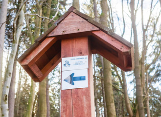  Marianske Lazne, sign on a walking trail of Edward VII, Czech Republic