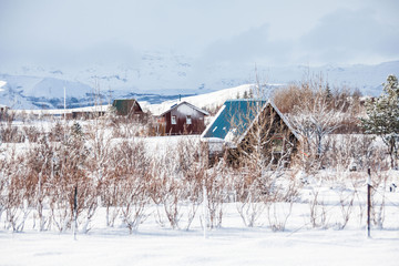 Fototapeta na wymiar Thingvellir National Park or better known as Iceland pingvellir National Park during winter