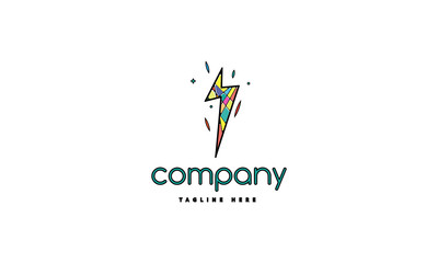 Color Lightning vector logo