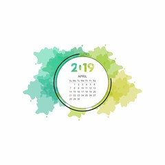 the modern 2019 calendar is rich in color