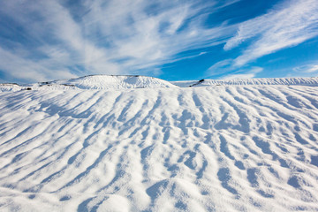 Jokulsarlon snow landscape in Hvannadalshnukur, Iceland for beautiful background
