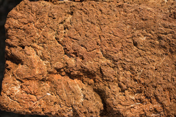 Clay bricks, from ancient buildings. Excavation of the civilization of the ancient Greeks. Winery in ancient fortress in Byala. Wine warehouses 5th century.