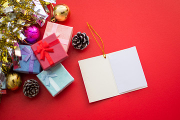 gift box with Christmas theme. soft focus.