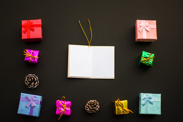 gift box with Christmas theme. soft focus.