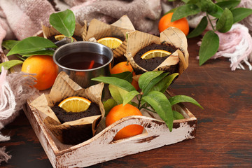 Chocolate orange muffins