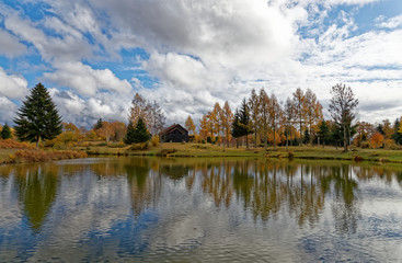 étang de Haute-Saône en automne