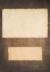 old retro aged paper parchment  at wood
