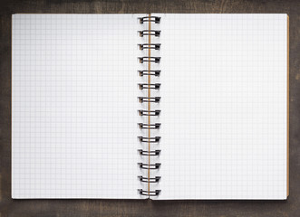 open notebook or book with empty pages