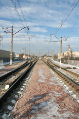 railway in city