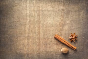 spices and ingredients on wooden table