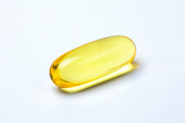 Isolated photo of healthy omega 3 in capsules