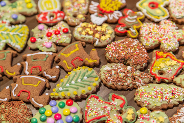 Colorful gingerbreads