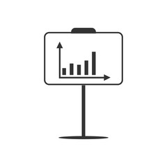 Busines flip chart icon. Vector illustration, flat design.