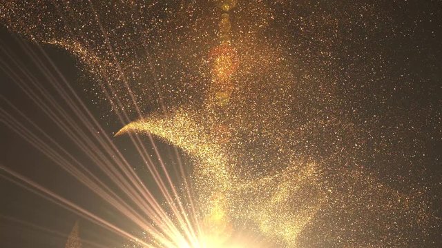 golden stardust abstract background