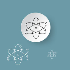 vector line icons, sign and symbols in flat design on paper cut circle and hextagon shape medicine and health 