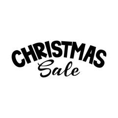 Christmas Sale Holiday Sale hand lettering banner. Vector illustration.