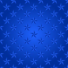 Luxury blue background with blue shiny stars in a row side by side and below them