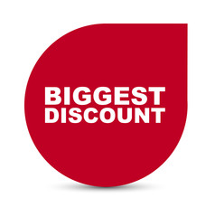 red vector banner biggest discount