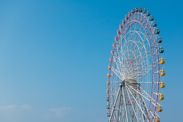 Ferris Wheel near Tempozan Harbor village - Osaka City in Japan