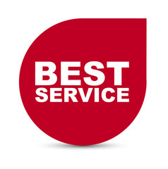 red vector banner best service