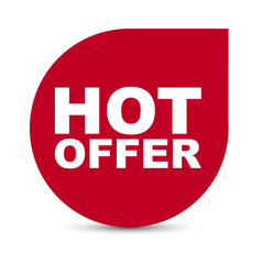 red vector banner hot offer