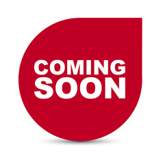 red vector banner coming soon