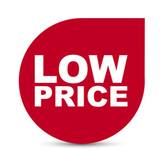 red vector banner low price