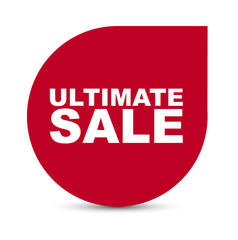 red vector banner ultimate sale