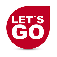 red vector banner lets go