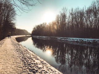 Isar im Winter