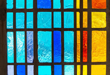 multicolored stained glass window
