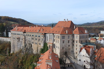 Fototapeta premium Cesky Krumlov castle view from the tower