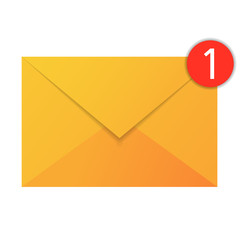 Closed email. Mail icon. Vector illustration