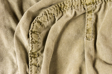 clothing items washed cotton fabric texture with seams