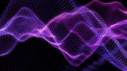 Music abstract background. Equalizer for music, showing sound waves with musical waves, background equalizer. 3d rendering. - obrazy, fototapety, plakaty