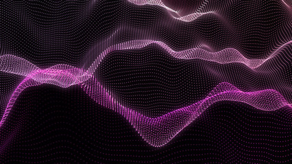 Music abstract background. Equalizer for music, showing sound waves with musical waves, background equalizer. 3d rendering.