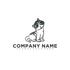 Simple minimalistic modern professional logo design of animal pet vector EPS illustrator template